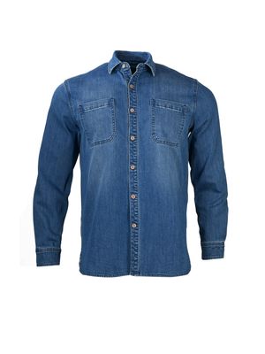 Camisa M/L Denim Algodón Orgánico Hombre