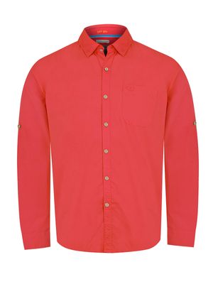 Camisa Algodón organico Hombre Galiton Rojo