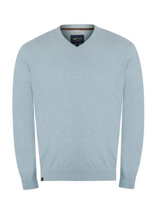 Saco Algodón organico Hombre Angri V Celeste