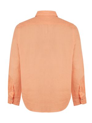 Camisa Lino orgánico Hombre Linensol Naranjo