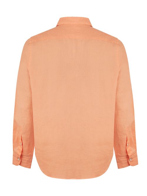 Camisa Lino orgánico Hombre Linensol Naranjo