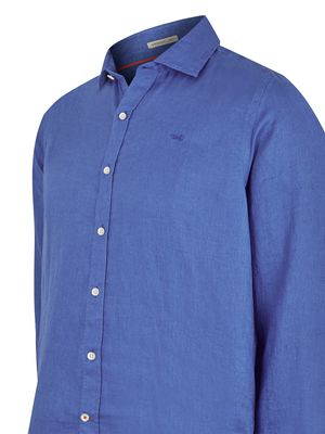 Camisa Lino orgánico Hombre Linensol Azul