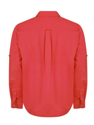 Camisa Algodón organico Hombre Galiton Rojo